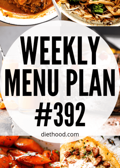 WEEKLY MENU PLAN (#392) six pictures collage