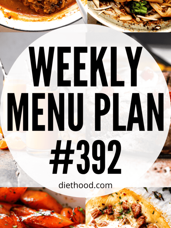 WEEKLY MENU PLAN (#392) six pictures collage