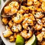 Honey walnut prawns in a bowl.