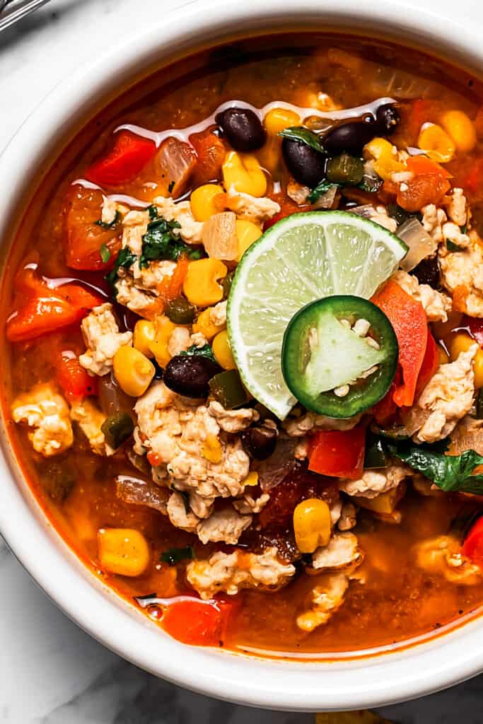 Easy Chicken Taco Soup Recipe Diethood