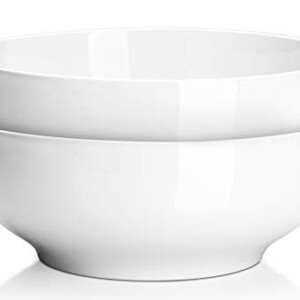 (2 Packs) DOWAN 2-1/2 Quart Porcelain Serving Bowls - Salad/Pasta Bowl Set