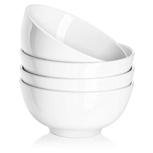 DOWAN 22oz Porcelain Soup/Cereal Bowls - 4 Packs
