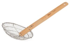 Helen Chen’s Asian Kitchen Stainless Steel Spider Strainer with Natural Bamboo Handle