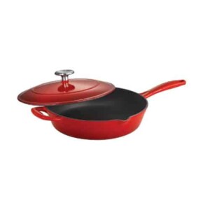 Tramontina Covered Skillet Enameled Cast Iron 10-Inch