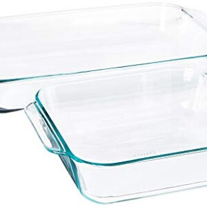 Pyrex SYNCHKG106070 2Piece Basics Value Pack1-Basics 8"/2 dish1-Basics 3 Quart Oblong Bake Dish