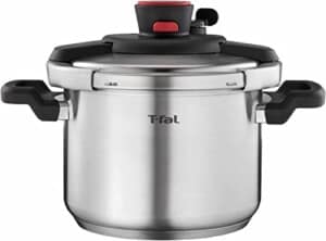 T-fal P45007 Clipso Stainless Steel Dishwasher Safe PTFE PFOA and Cadmium Free 12-PSI Pressure Cooker Cookware