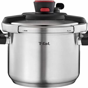 T-fal P45007 Clipso Stainless Steel Dishwasher Safe PTFE PFOA and Cadmium Free 12-PSI Pressure Cooker Cookware