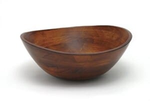 Lipper International 294 Cherry Finished Wavy Rim Serving Bowl for Fruits or Salads