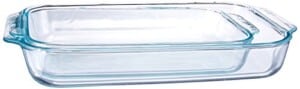Pyrex 1107101 Basics Clear Oblong Glass Baking Dishes