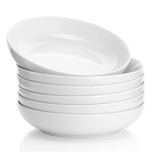 Sweese 1309 Porcelain Salad/Pasta Bowls - 22 Ounce - Set of 6