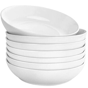 DeeCoo 7 Pack Porcelain Pasta Bowls Ceramic Salad Soup Bowl