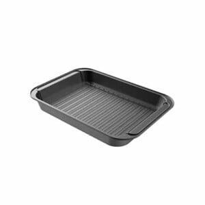 Classic Cuisine 82-KIT1104 Roasting Pan with Rack Nonstick Oven Roaster with Removable Grid to Drain Fat and Grease-Healthier Cooking with Kitchen Bakeware