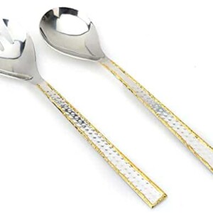 Pizzazz Set of 2 Hammered Salad Server Set