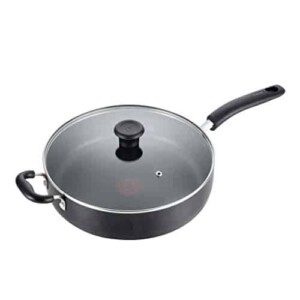 T-fal B3629064 Specialty Nonstick Dishwasher Safe Oven Safe Jumbo Cooker Saute Pan with Glass Lid Cookware