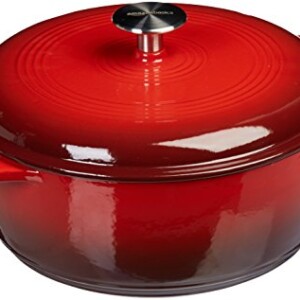 AmazonBasics Enameled Cast Iron Dutch Oven - 6-Quart