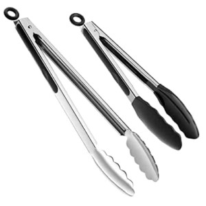 ChefAide 9/12 inches Cooking Tongs