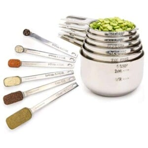 Measuring Cups and Measuring Spoons set by Simply Gourmet. Stainless Steel Measuring Cups and Spoons Set of 12. Liquid Measuring Cup or Dry Measuring Cup Set. Stainless Measuring Cups