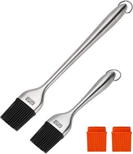 RWM Basting Brush - Good Grips Flexible Heatproof Stainless Steel Pastry Brush with Back up Silicone Brush Head Resistant
