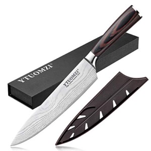 Ytuomzi chef's knife with Ergonomic Handle .Professional Chef Knife 8 Inch Forged