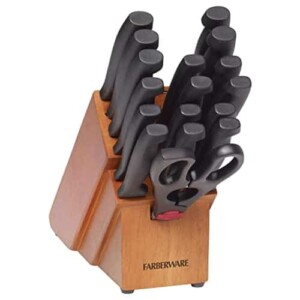 Farberware 5102280 18-Piece High-Carbon Stainless Steel Never Needs Sharpening