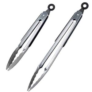 DRAGONN Premium Set of 12-inch and 9-inch Stainless-Steel Locking Kitchen Tongs