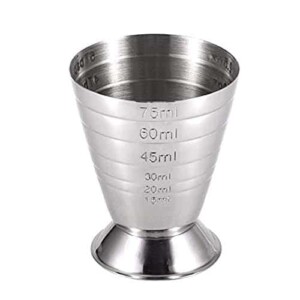 Sepikey 1PC Bar Cocktail Drink Liquor Measuring Cup Mojito Measurer Milk Coffee Mug Measuring Shot Cup Stainless Steel Measure Cup