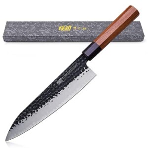 8 Inch Chef Knife by Findking-Dynasty series-3 layer 9CR18MOV clad steel w/octagon handle Gyuto Knife (8 inch chef knife)