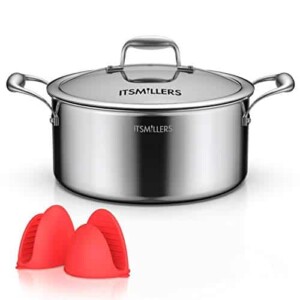 ITSMILLERS Premium Tri-ply Stainless Steel Stock pot with lid
