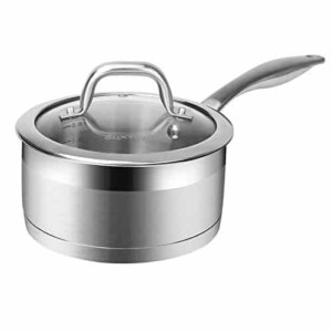 Duxtop Professional Stainless steel Cookware Induction Ready Impact-bonded Technology (2.5Qt Saucepan)