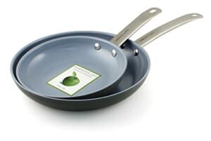 GreenLife Gourmet Healthy Ceramic Non-Stick Hard Anodized 8" and 10" Frypans - CW0004369