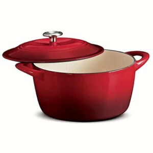 TRAMONTINA 6.5 Qt ROUND Dutch Oven OMBRE RED Enameled Cast Iron