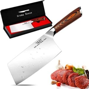 Meat Cleaver 7 inch Vegetable and Butcher Knife German High Carbon Stainless Steel Kitchen Knife chef knives with Ergonomic Handle for Home