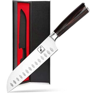 Santoku Knife - imarku 7 inch Kitchen Knife Ultra Sharp Asian Knife Japanese Chef Knife - German HC Stainless Steel 7Cr17Mov - Ergonomic Pakkawood Handle