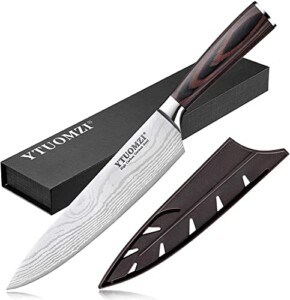 Ytuomzi Chef's Knife with Ergonomic Handle Professional Chef Knife 8 Inch Forged