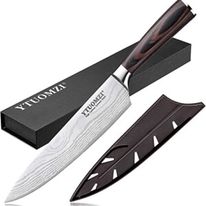 Ytuomzi Chef's Knife with Ergonomic Handle Professional Chef Knife 8 Inch Forged