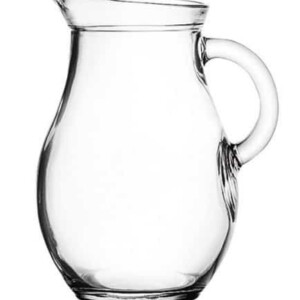 Mini Glass Pitcher 9 ounces - 5" High. Child Sized.