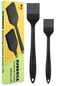 SURDOCA Silicone Pastry Basting Brush - 2Pcs 10 + 8 in Heat Resistant Brush for Cooking Baking Food