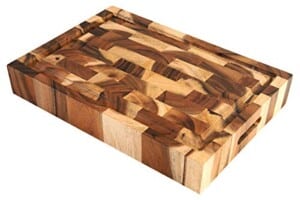 Villa Acacia Large Wood Cutting Board with Juice Groove