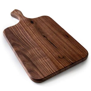Brazos Home Dark Walnut Wood Cutting Board for Kitchen