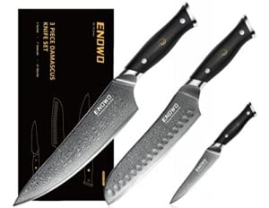 enowo Damascus Knife Set 3 PCS