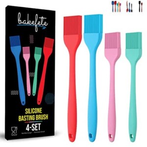 BAKEFETE Pastry Brush - Silicone Basting Brush For Cooking And Baking