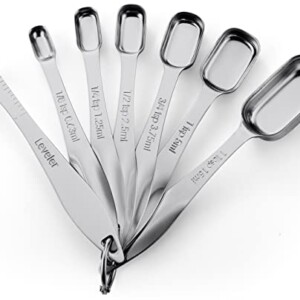 Spring Chef Heavy Duty Stainless Steel Metal Measuring Spoons for Dry or Liquid