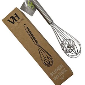 10" Small/Medium Whisk Best Wisk For Baking & Cooking – Sealed & No Water Leakage - 100% Stainless Steel – Will Never Rust & Will Last a Lifetime - Faster Whisking with VansieHome 10" Cage Whisk