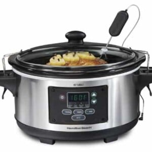 Hamilton Beach 33969A 6-Quart Programmable Set & Forget w/Temperature Probe Slow Cooker