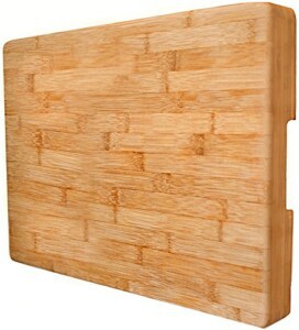 EXTRA LARGE Bamboo Cutting Board Butcher Block By Neet - Thick Heavy & Solid (16.5"x 12" x 2" Inch) Natural Organic Wood Wooden Serving Trays & Cheese Platters Great Chef Kitchen Gift