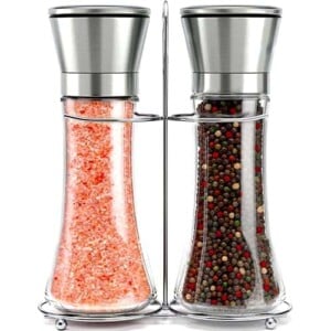 Willow & Everett Stainless Steel Salt and Pepper Grinder Set -Tall Shaker