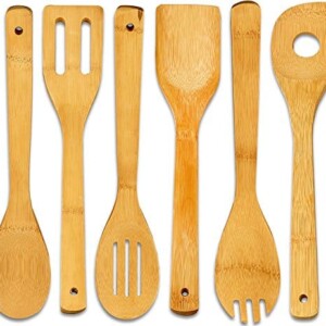 Bamboo Cooking Utensil-Set (6-Pieces) - Utopia Kitchen