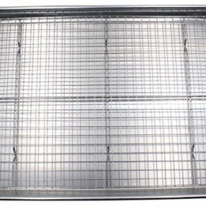 Checkered Chef Baking Sheet and Rack Set - Aluminum Cookie Sheet Tray/Half Sheet Pan for Baking with Stainless Steel Oven Safe Cooling Rack