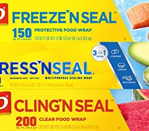 Glad Trash & Food Storage Plastic Food Wrap Variety Pack - Press'n Seal Wrap - FreezerWrap - ClingWrap (Pack of 3) (B01FDB1TGO)