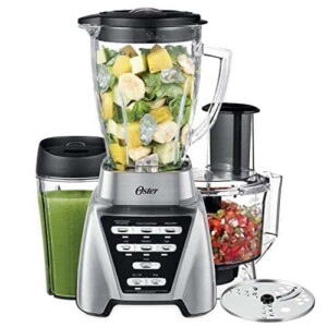 Oster Pro 1200 Blender with Glass Jar plus Smoothie Cup & Food Processor Attachment